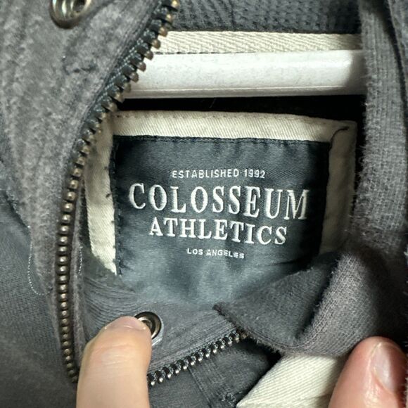 Vintage NC State Wolfpack Embroidered Hoodie  Mens XL Gray Colosseum Y2K VTG - Picture 3 of 4